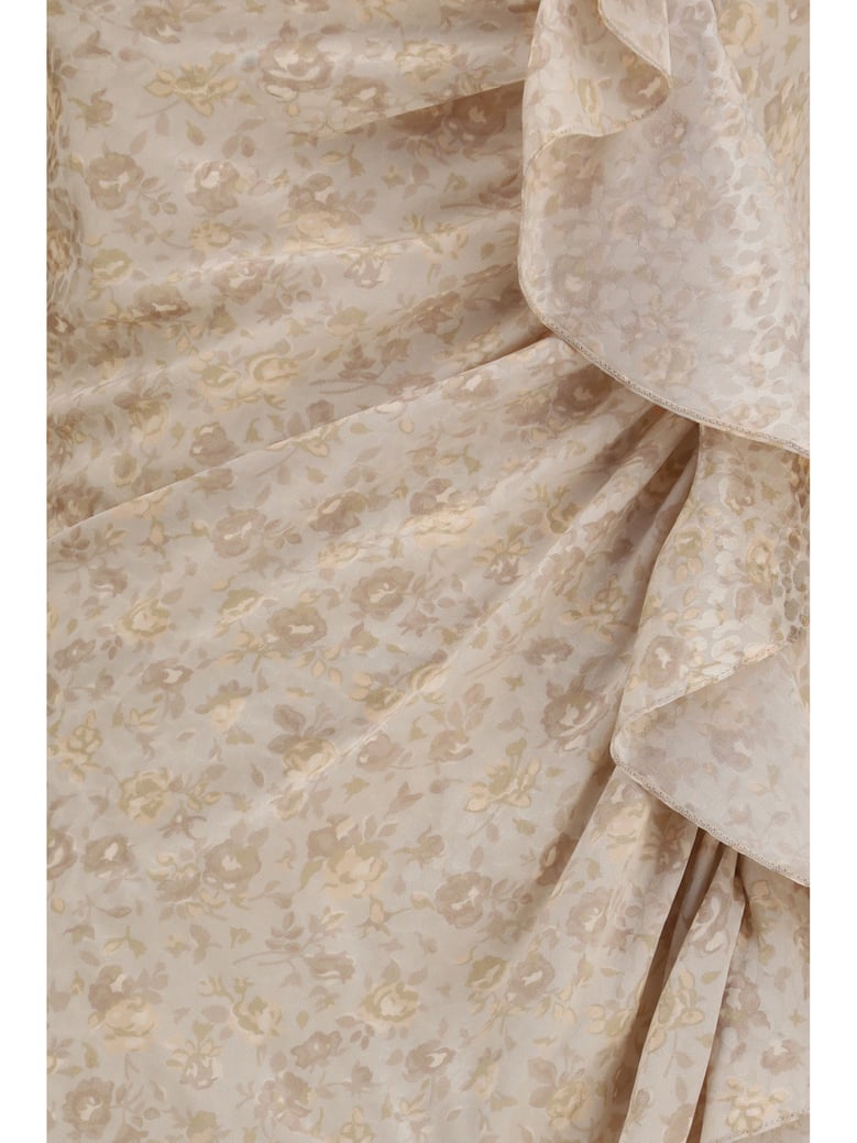 dress draped jacquard cream by Selfnex