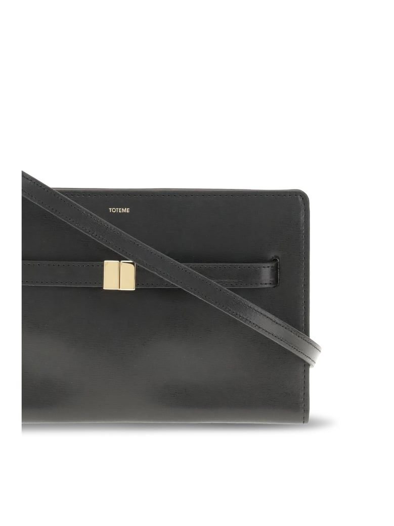 belted leather crossbody bag black by Selfnex