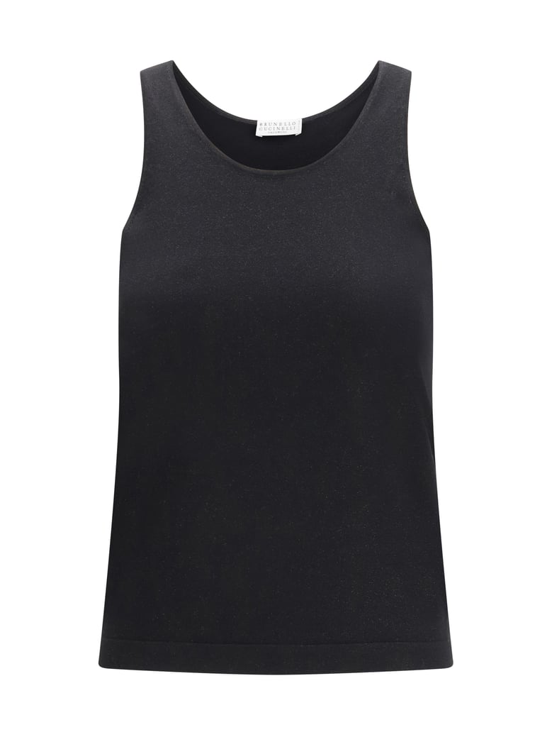 knit tank top black by Selfnex
