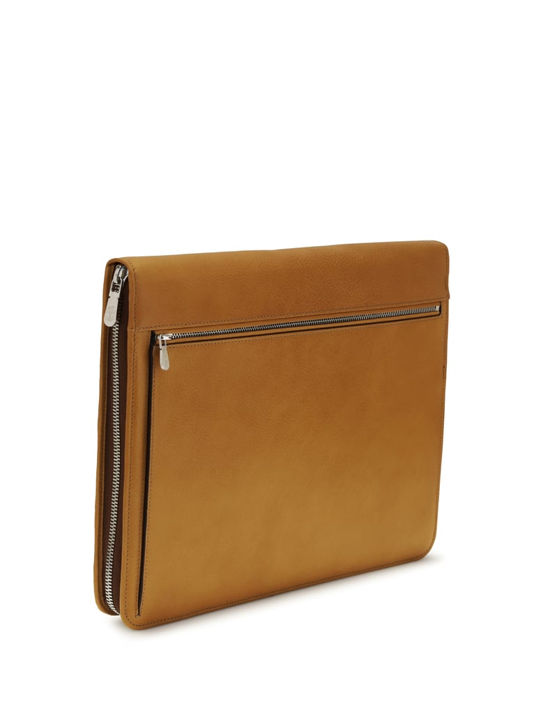 laptop case natural calf leather by Selfnex