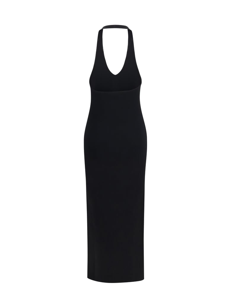 dress halter-neck knit black by Selfnex