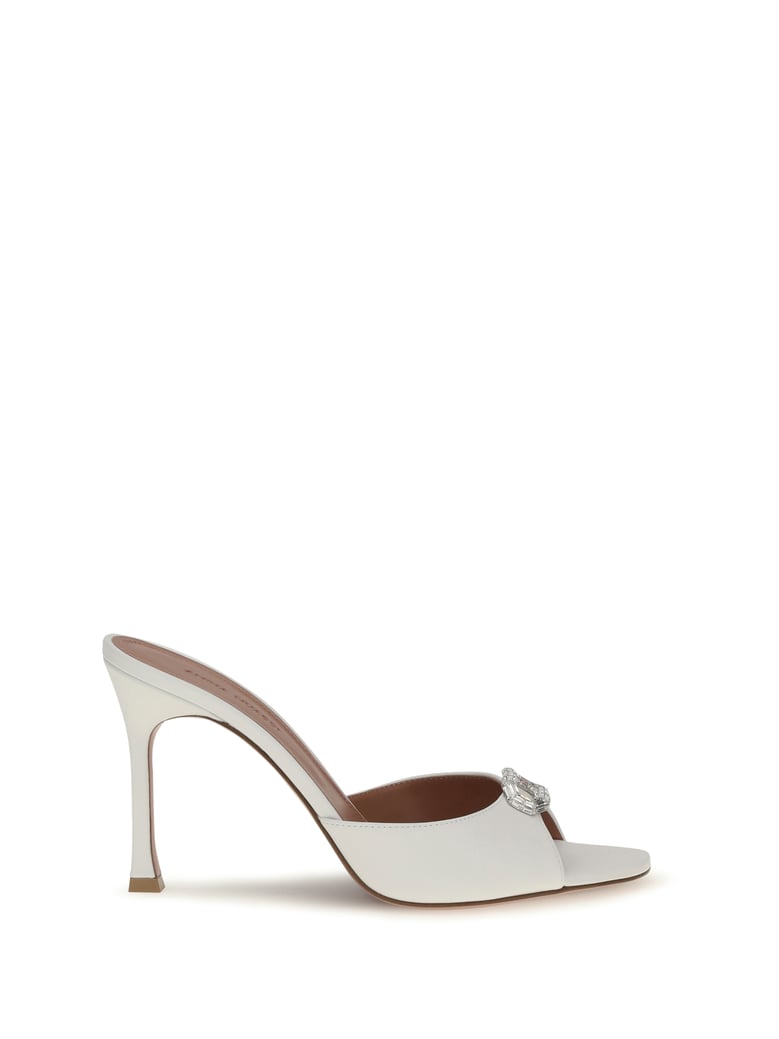 mule sandals camelia white by Selfnex
