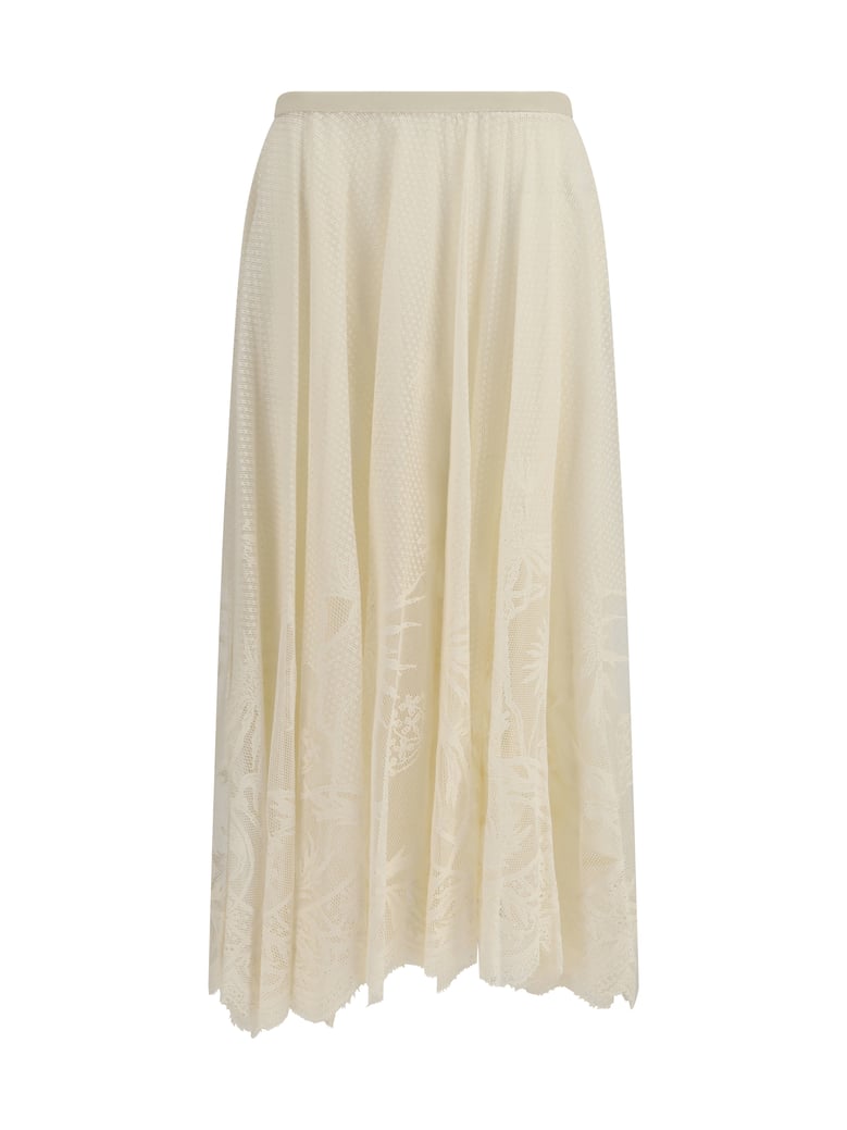 skirt embroidered cream by Selfnex