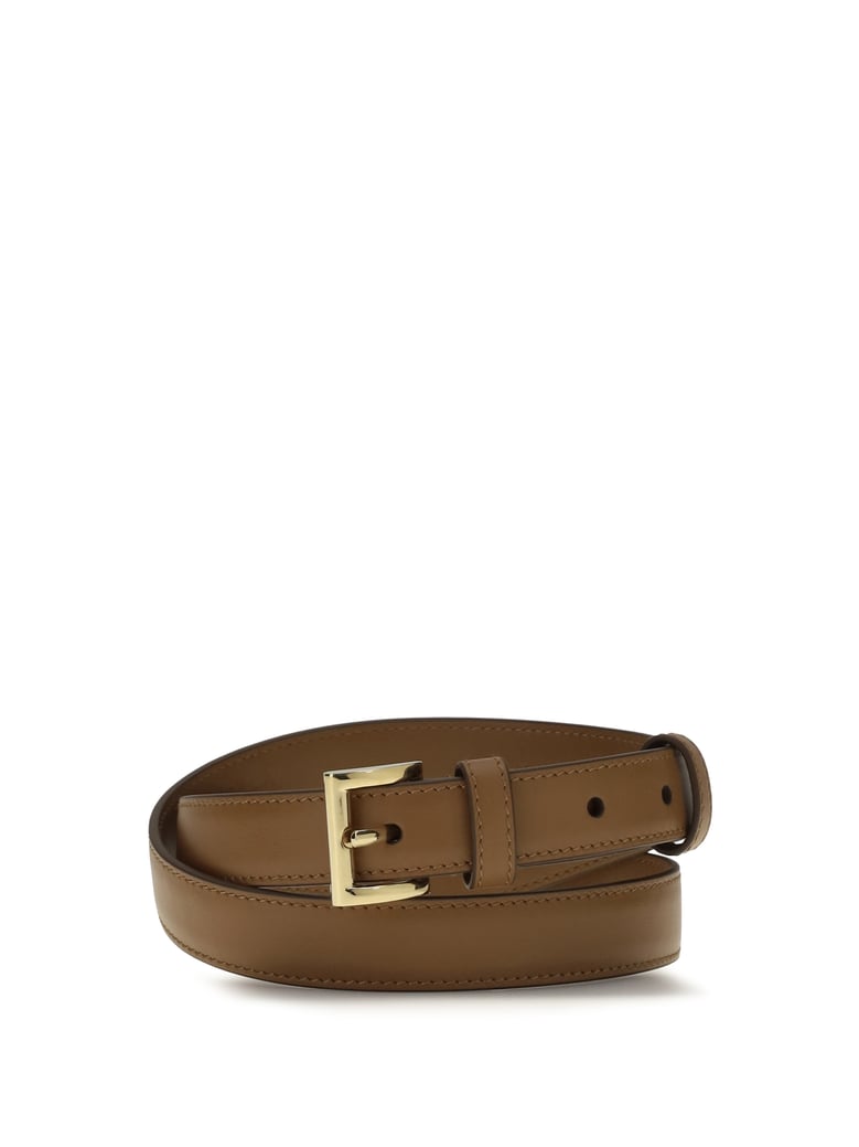 leather belt calfskin beige by Selfnex