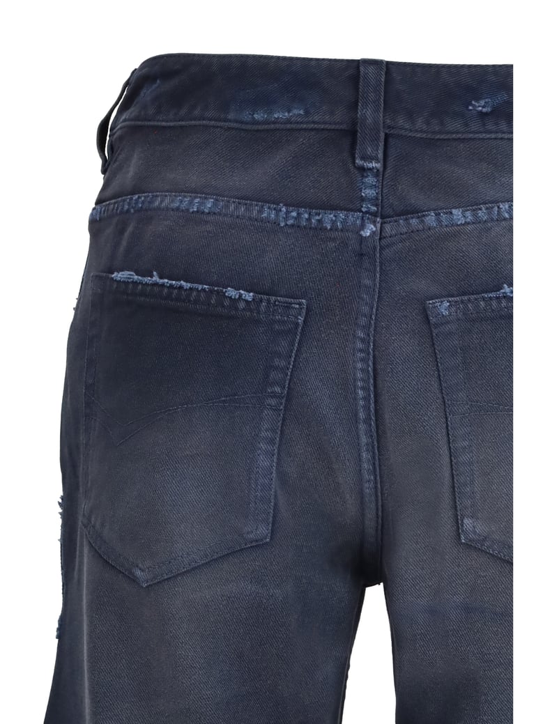 jeans curved waist navy by Selfnex