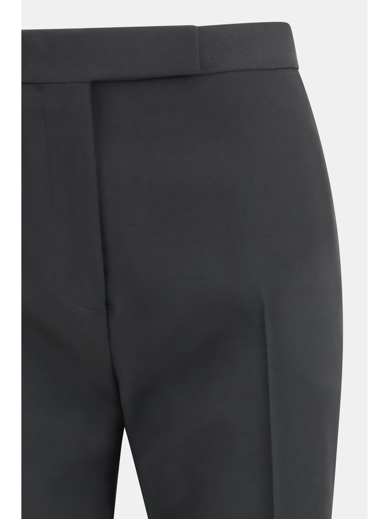 tailored straight-leg trousers black/deep blue navy by Selfnex
