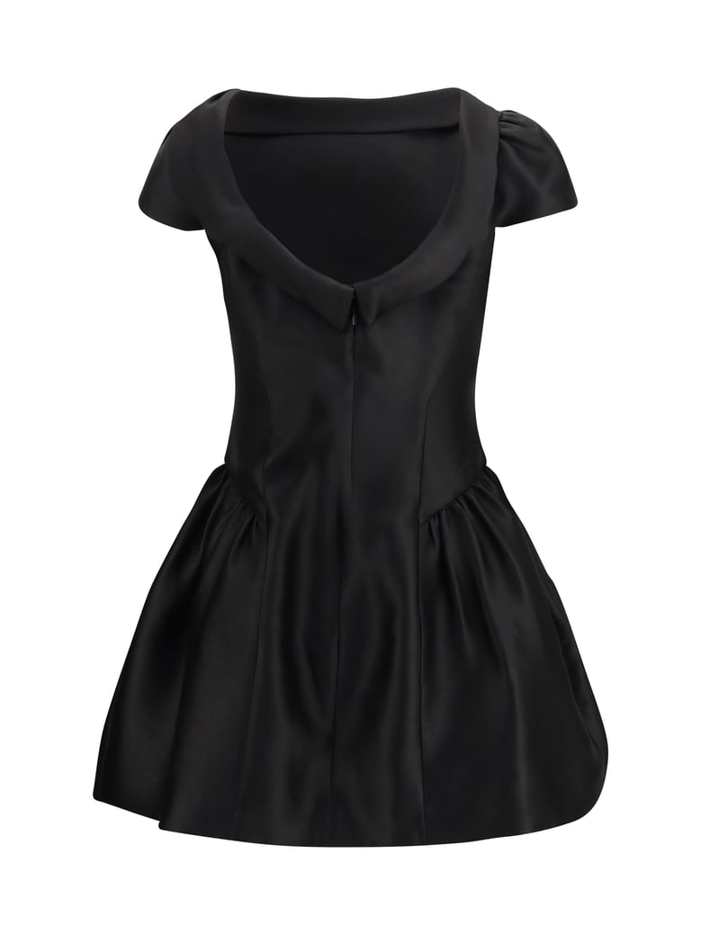 dress short taffeta with collar black by Selfnex