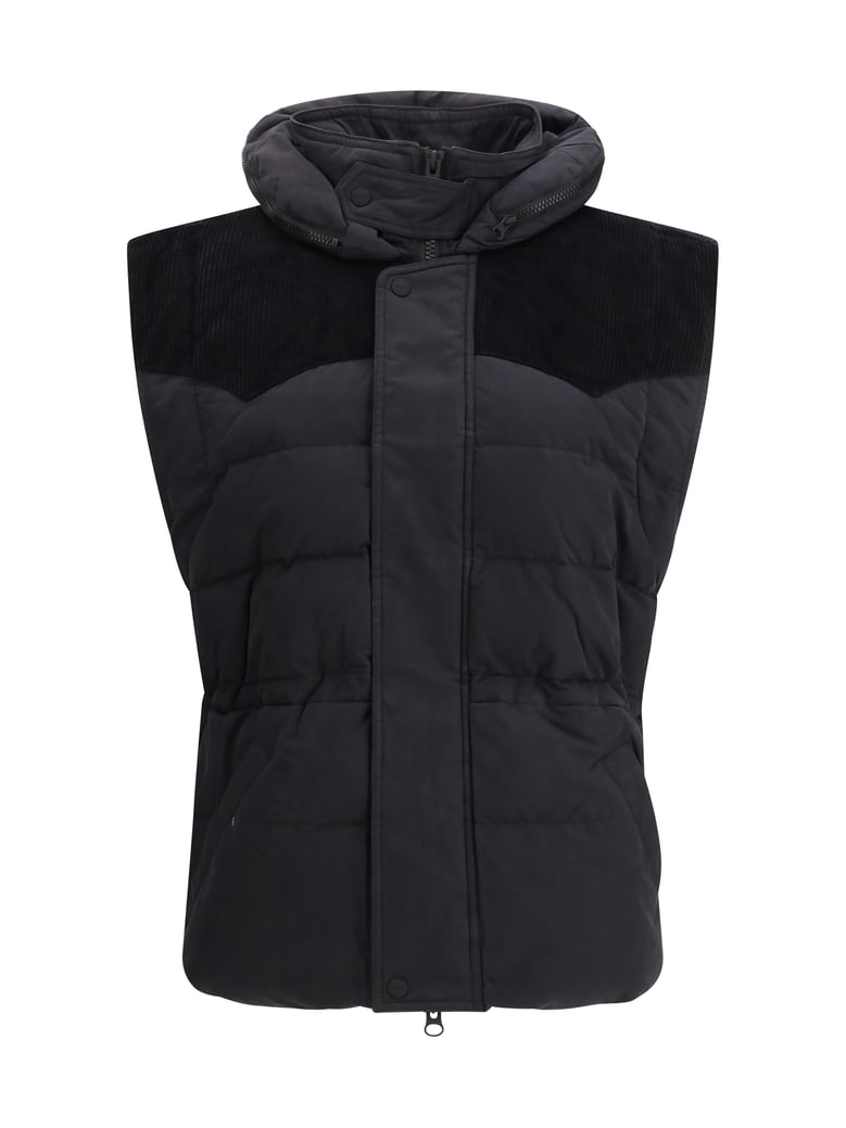 padded gilet olfa faded black by Selfnex