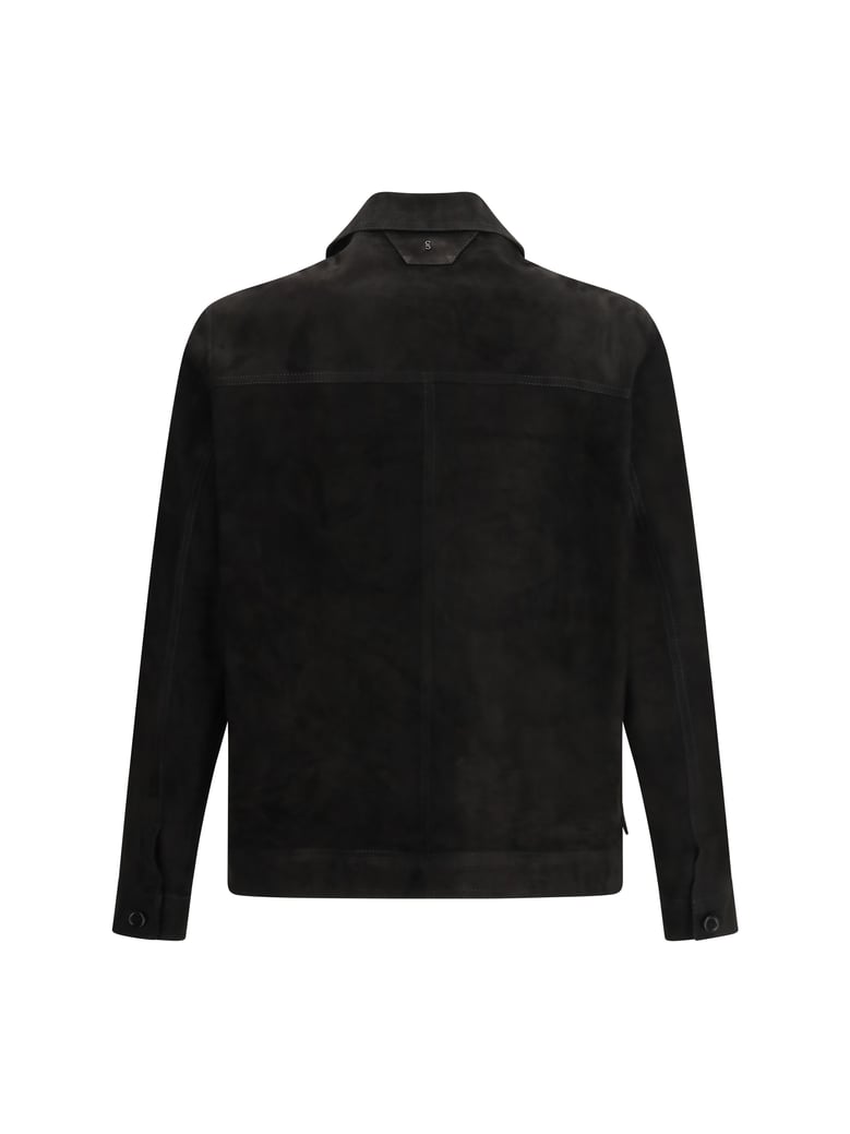 suede jacket black by Selfnex