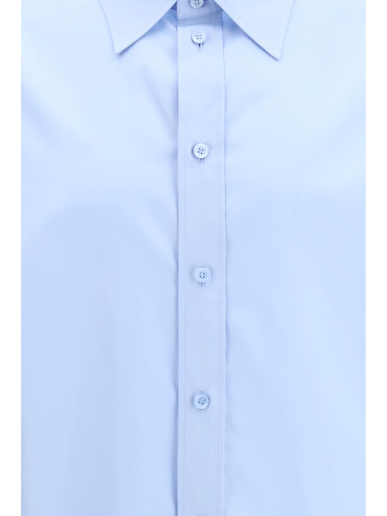 shirt with anagram embroidery light blue by Selfnex