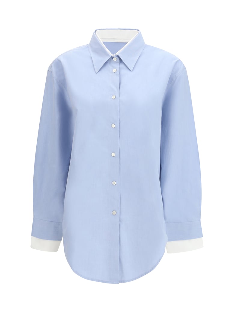 button-up shirt light blue/white by Selfnex