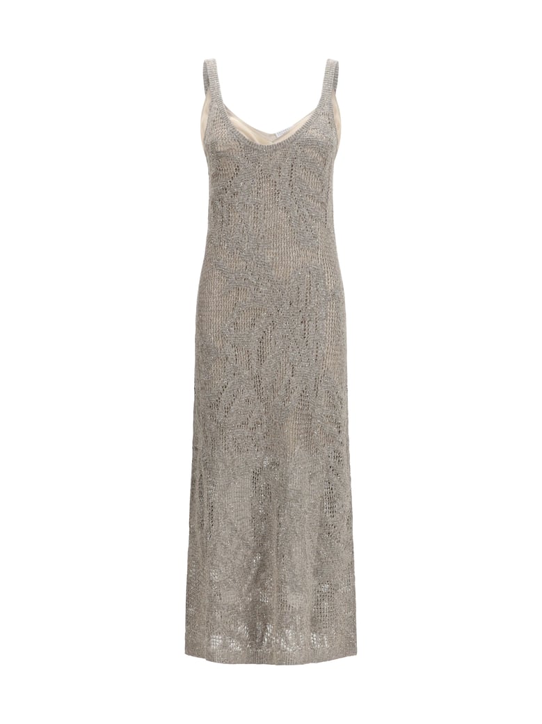 dress dazzling water lillies taupe by Selfnex