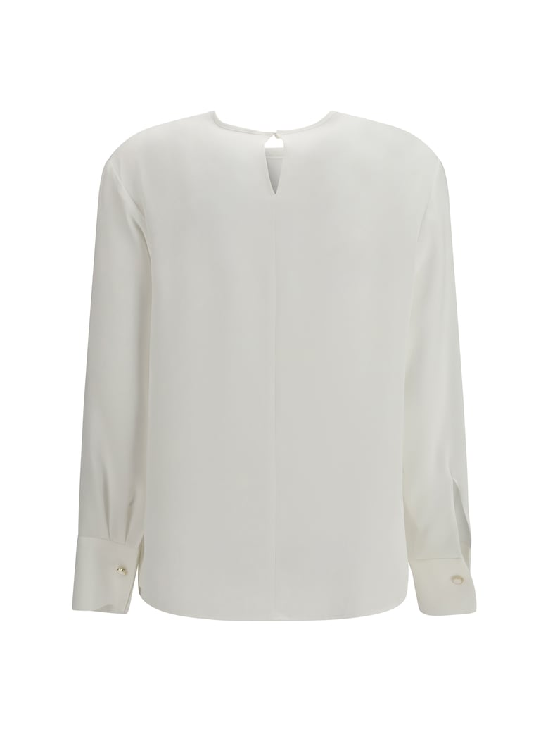 crew-neck blouse natural by Selfnex