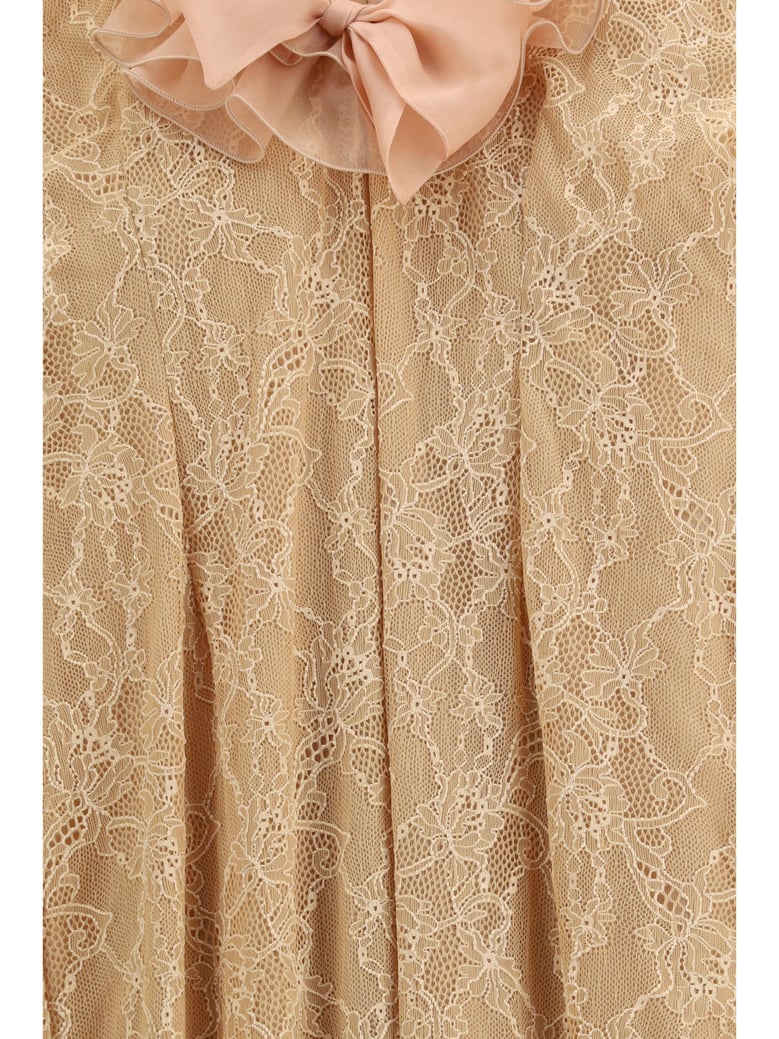 evening dress stretch lace nude by Selfnex