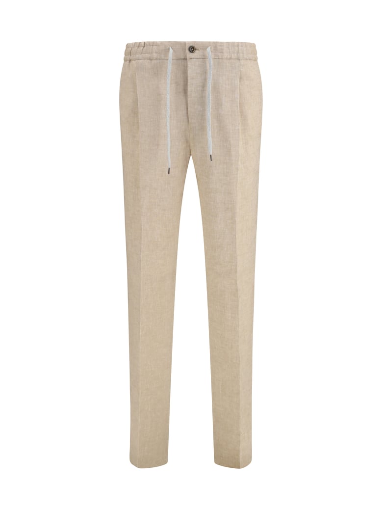 linen pants warm beige by Selfnex