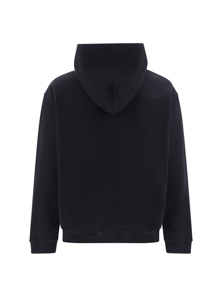 hoodie black/white embroidery by Selfnex