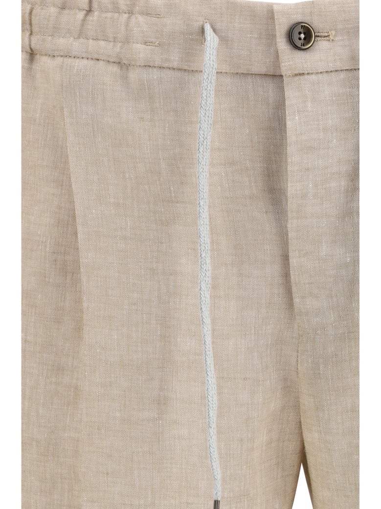 linen pants warm beige by Selfnex