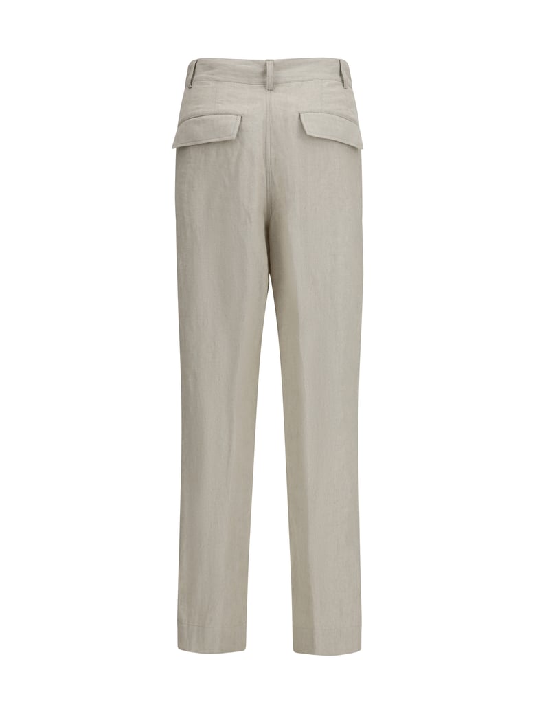 trousers linen-cotton off white by Selfnex