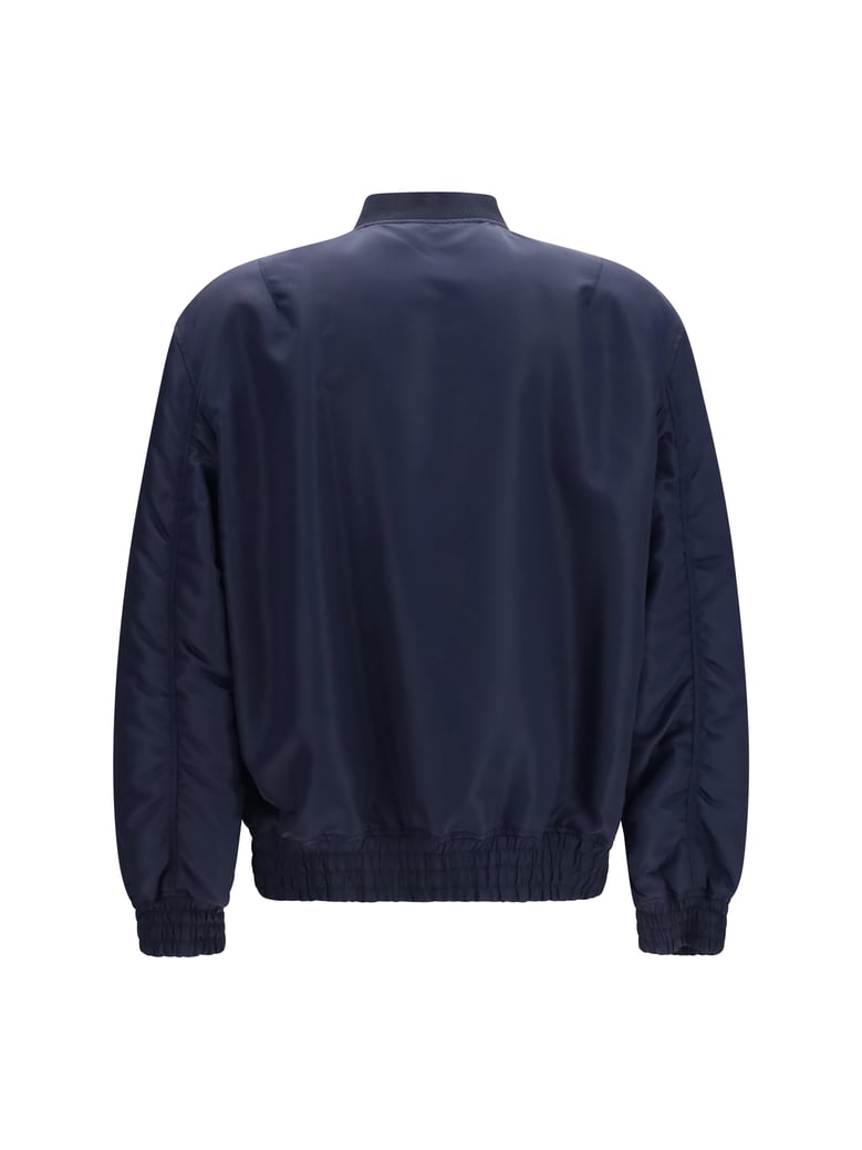 nylon ruffled jacket navy peony by Selfnex