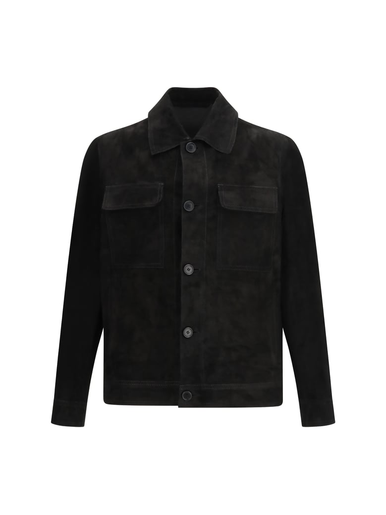 suede jacket black by Selfnex