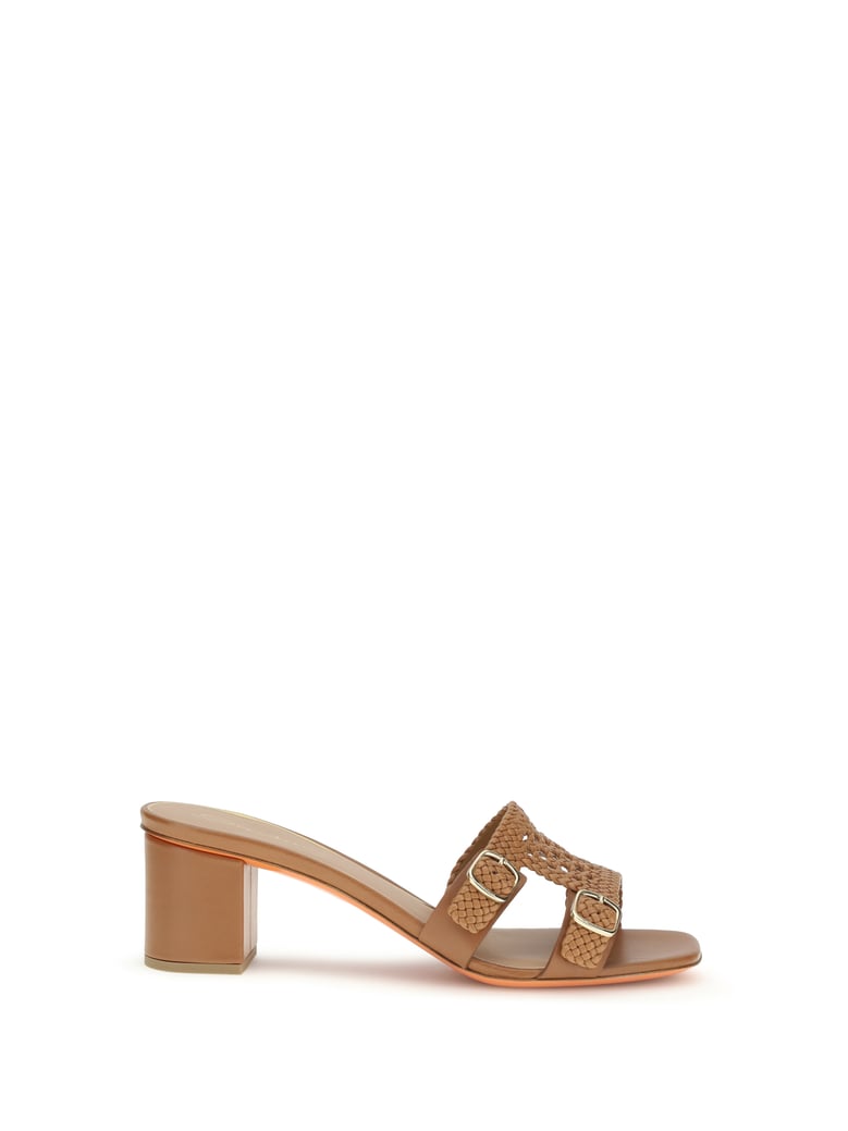 sandals woven calf leather light brown by Selfnex