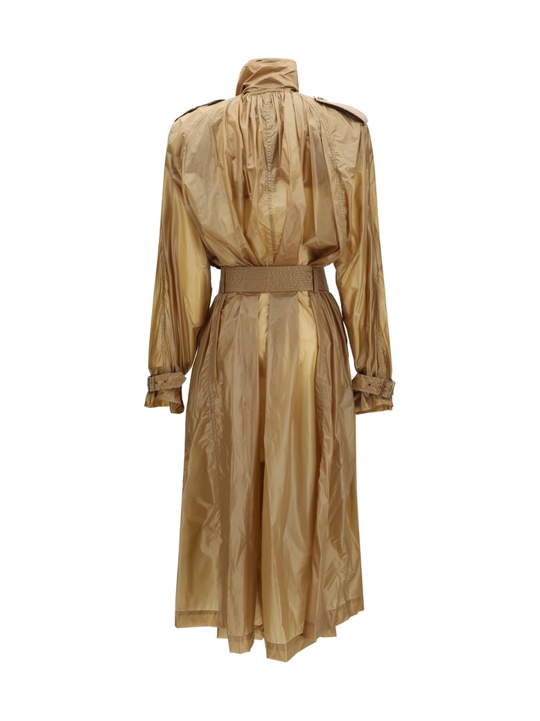 trench coat lavallière collar beige by Selfnex
