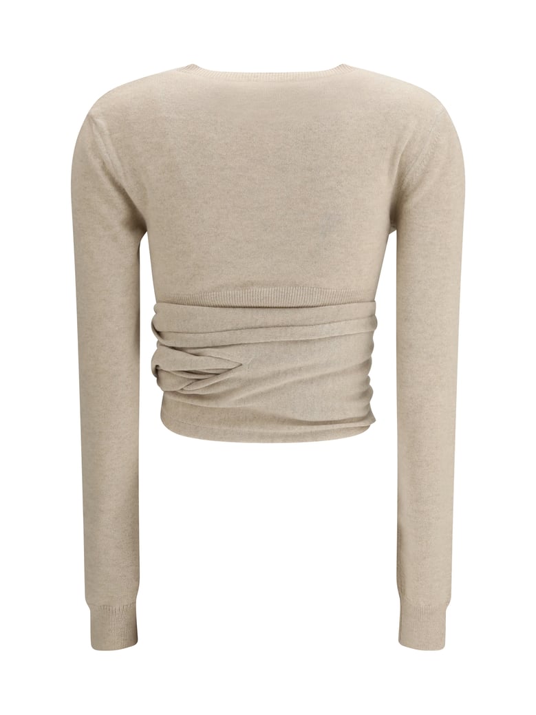 wrap top in sable cashmere by Selfnex