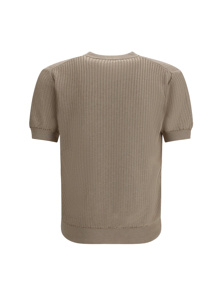 sweater cotton-silk beige/white by Selfnex