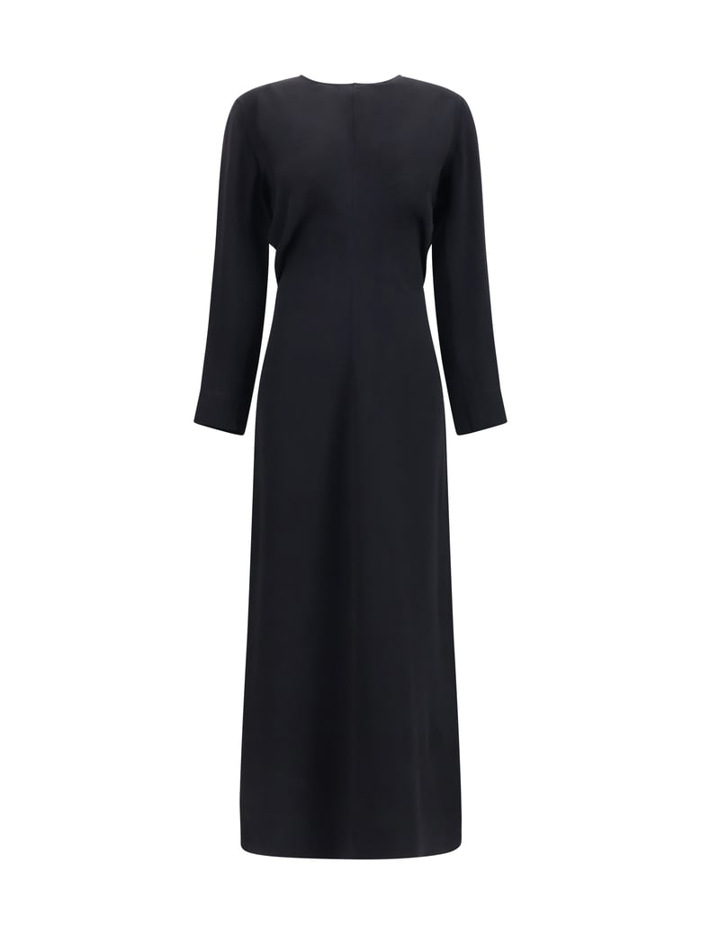 long-sleeve low-waist dress, black by Selfnex