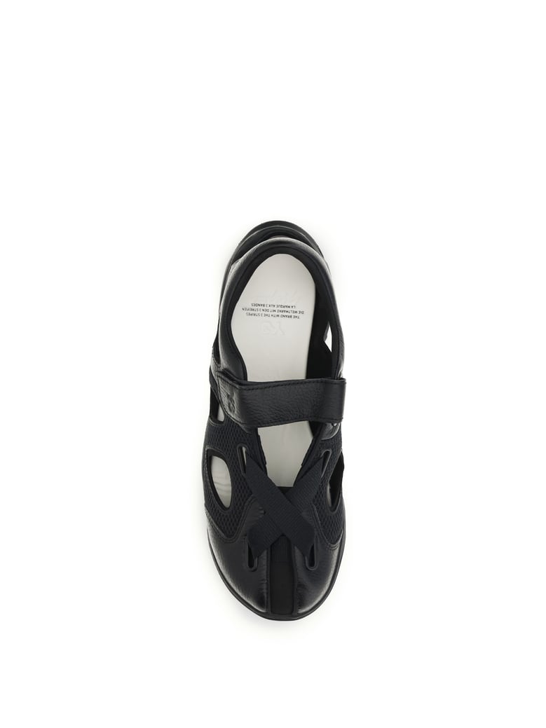 sandals gsg9 black leather by Selfnex