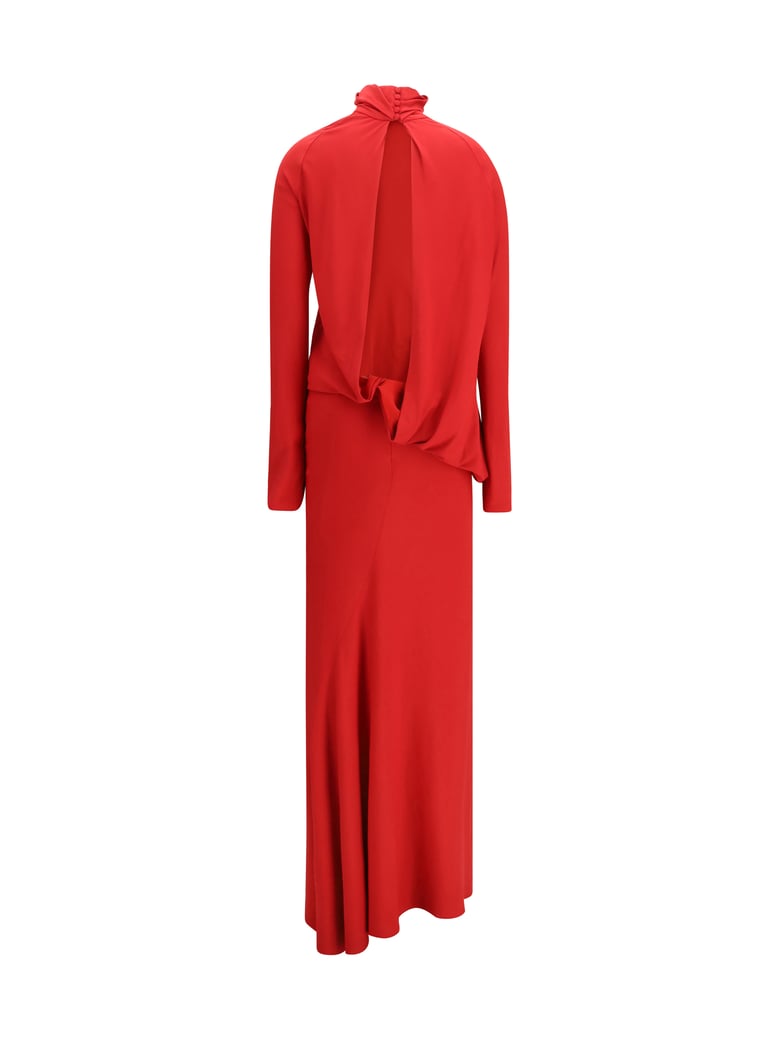 dress open-back high neck red by Selfnex
