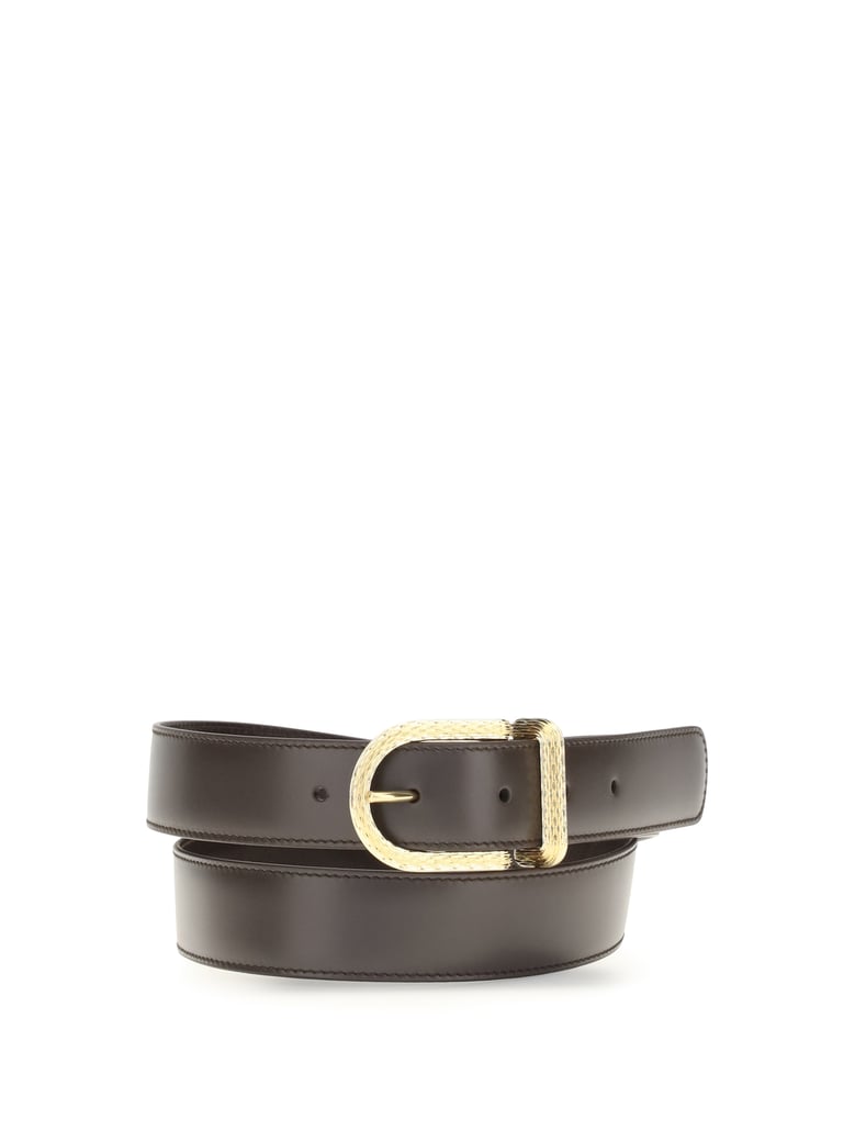 belt inlay calf leather sun gold by Selfnex