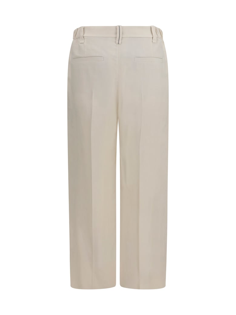 cigarette pants viscose-linen cream by Selfnex