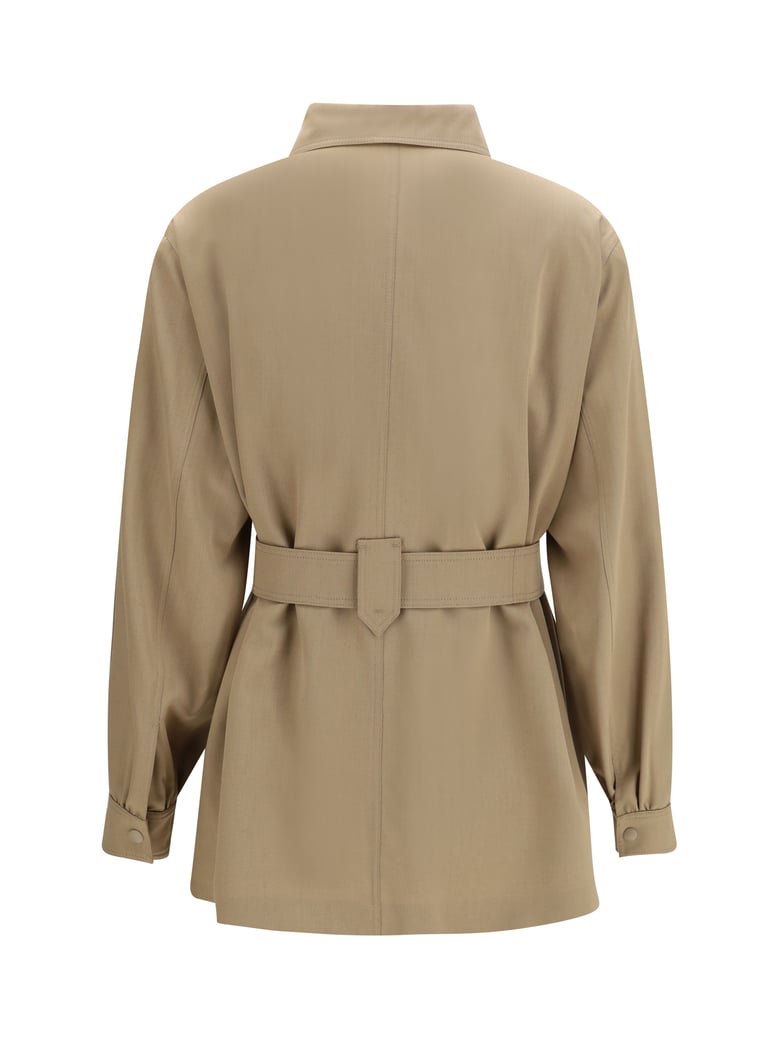 jacket-shirt virgin wool hazelnut by Selfnex