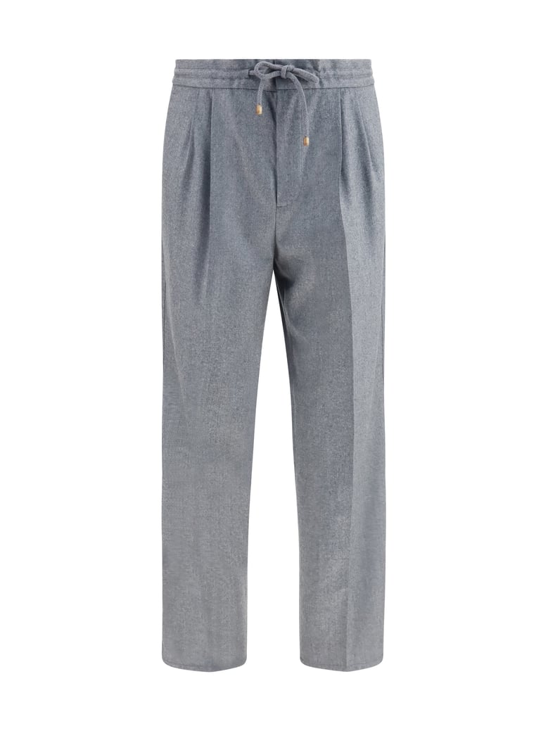 virgin wool trousers medium grey by Selfnex