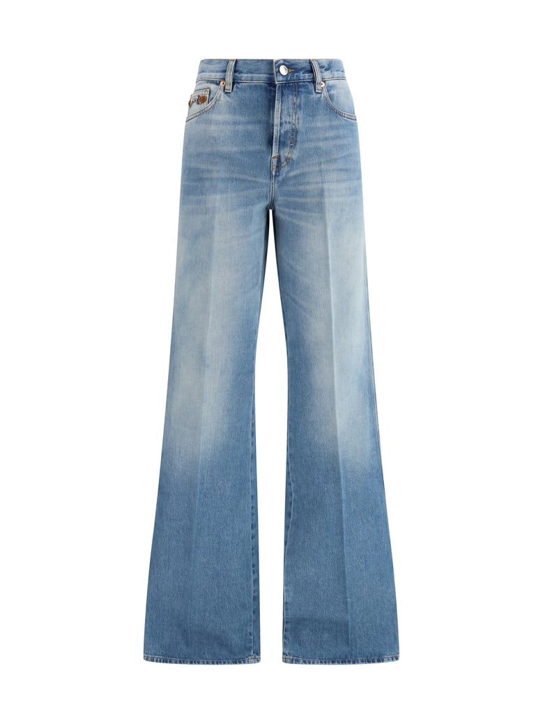 flare jeans blue denim by Selfnex