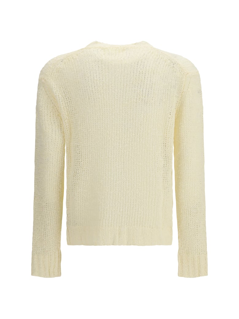 openwork sweater eggshell linen by Selfnex