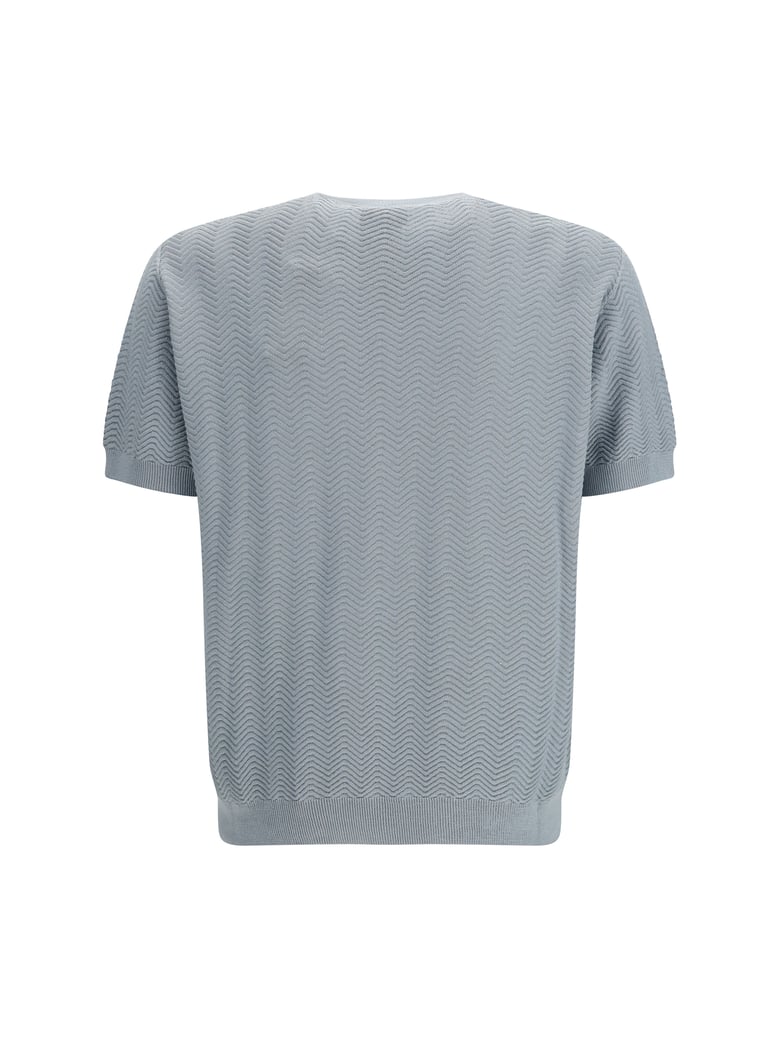 short-sleeved cotton-silk sweater by Selfnex