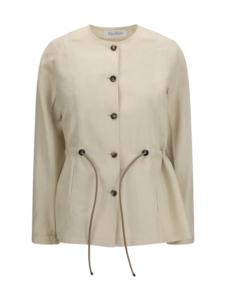 jacket carezza linen-silk beige by Selfnex