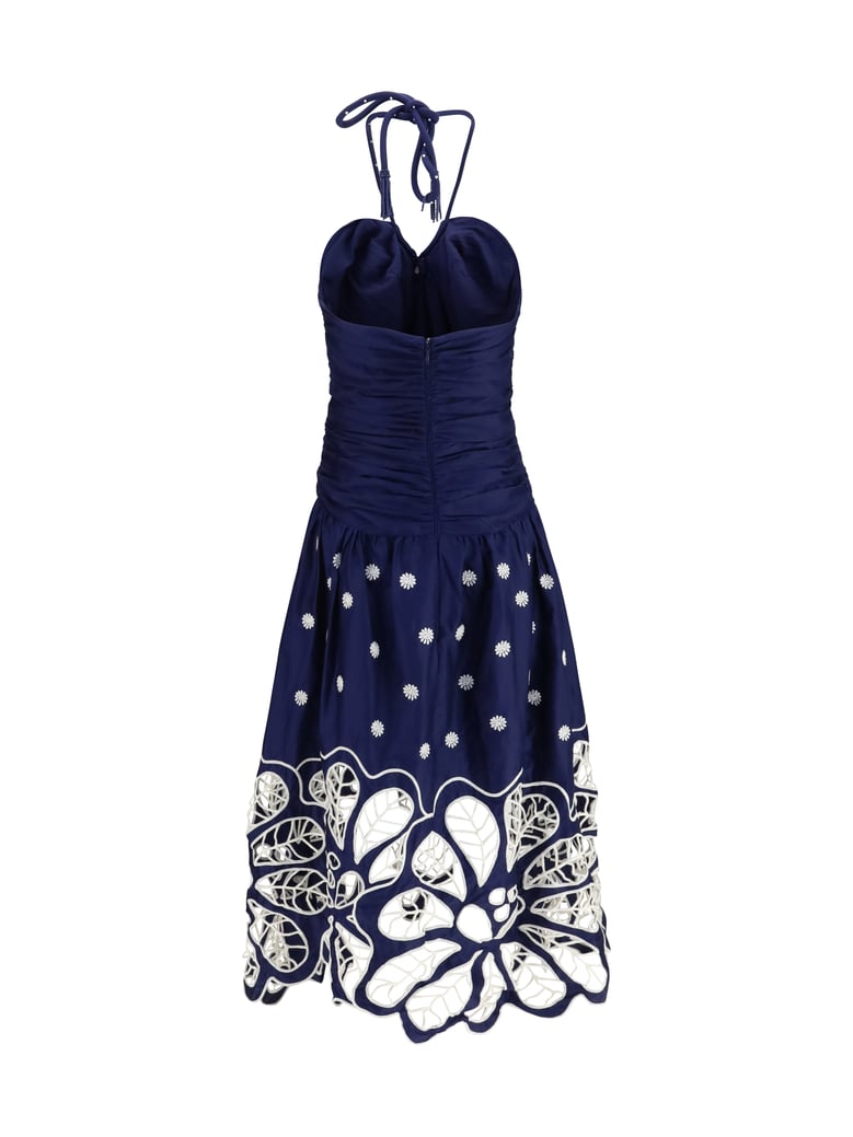midi dress richelieu dark blue by Selfnex