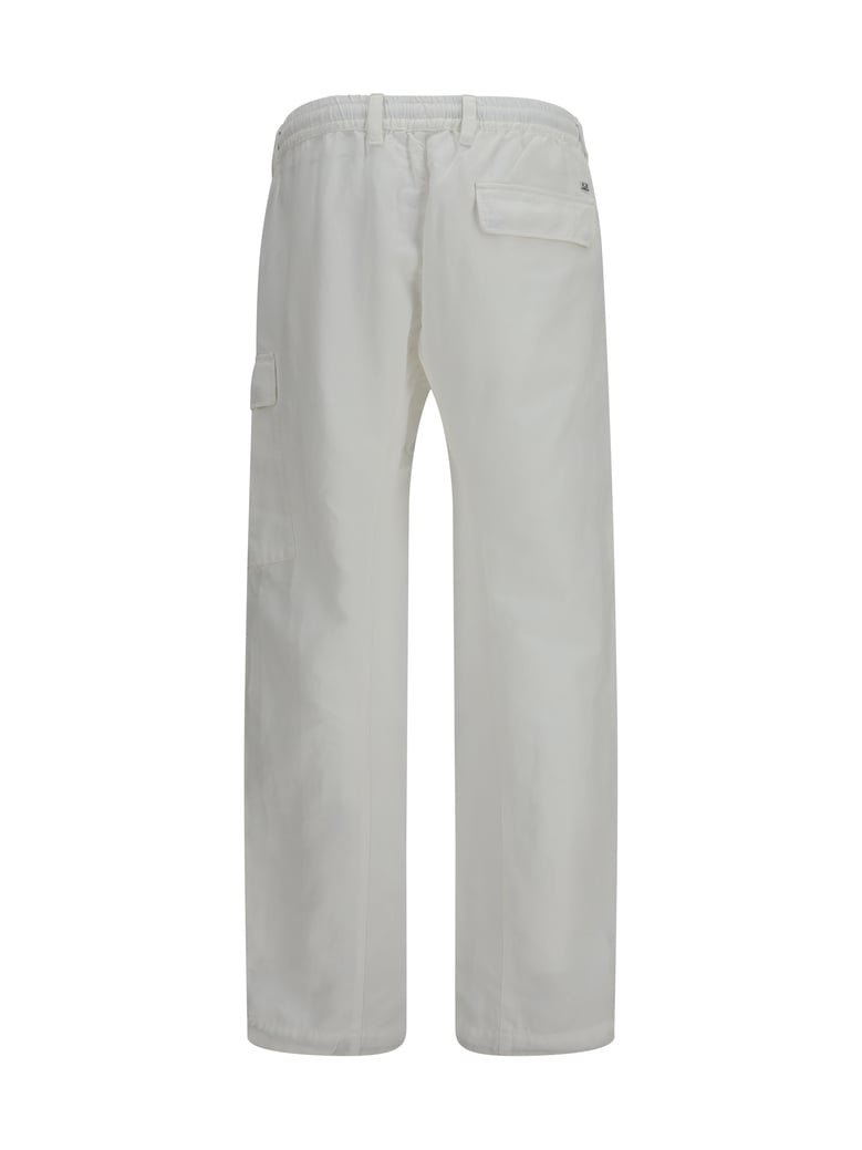 cargo pants boxy lens gauze white by Selfnex