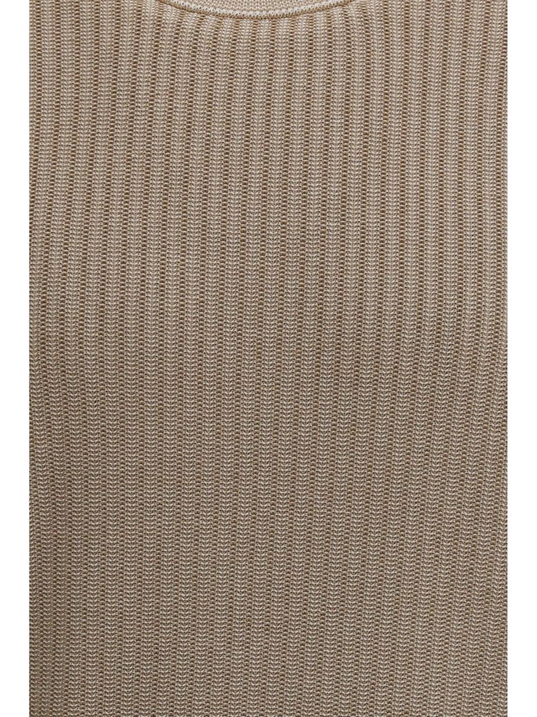 sweater cotton-silk beige/white by Selfnex