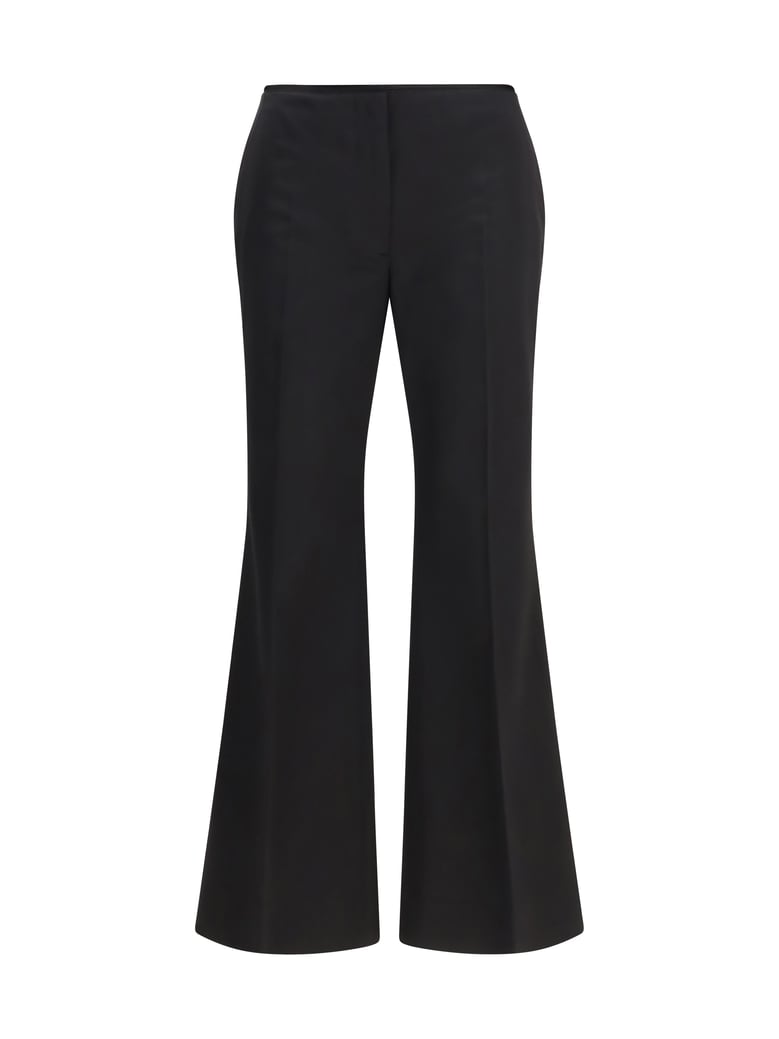 pants kick flare raw-edge black by Selfnex