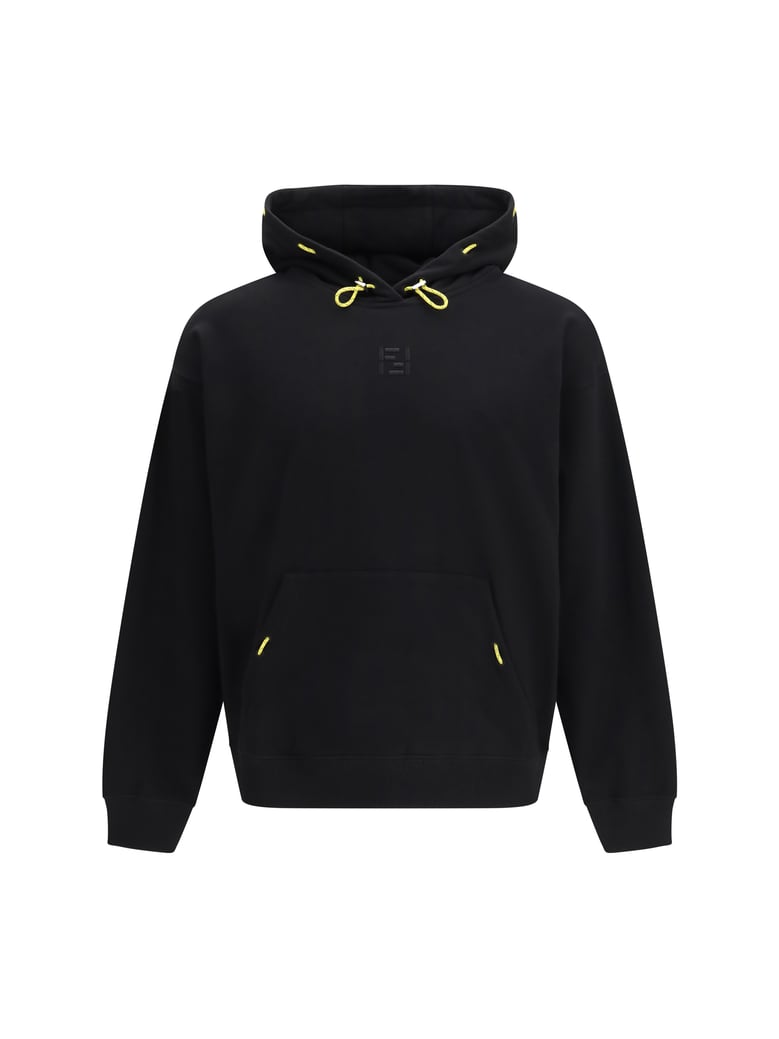 hooded cotton sweatshirt black by Selfnex