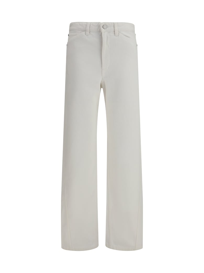 pants five-pocket cotton milk by Selfnex