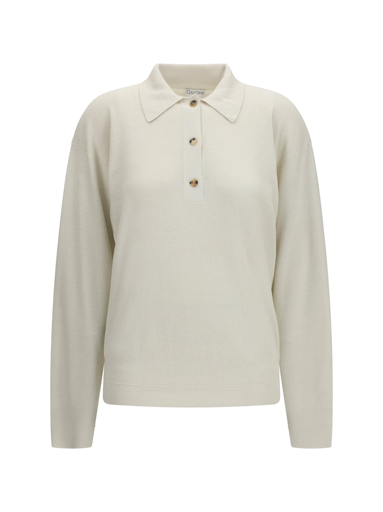 long-sleeve sweater white silk by Selfnex
