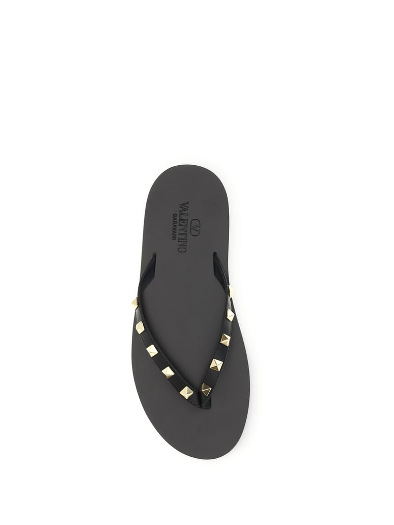 thong sandals rockstud black by Selfnex