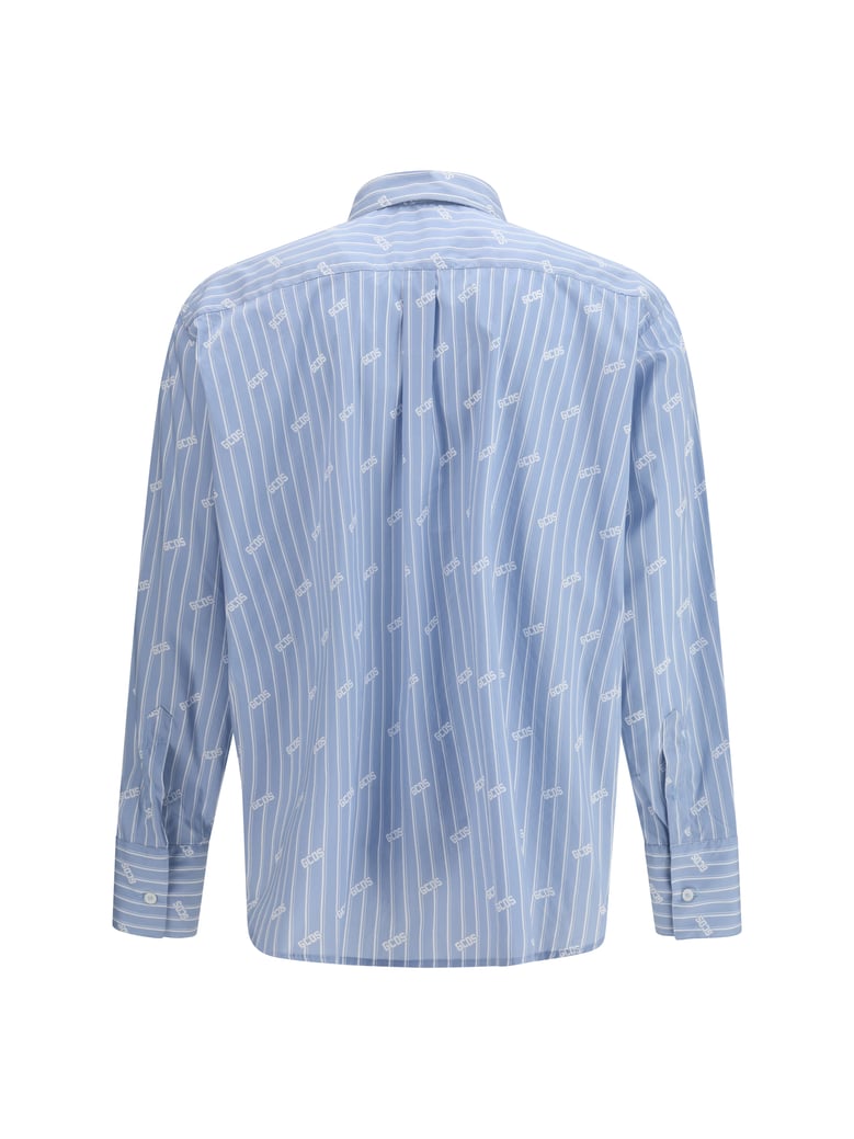 shirt pinstripe faded blue/white by Selfnex