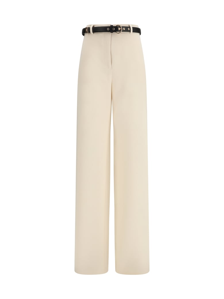 wide-leg pants beige by Selfnex