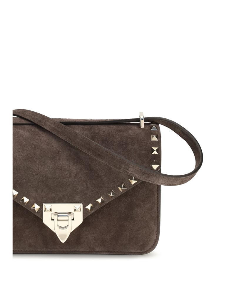 shoulder bag rockstud mini ebony brown by Selfnex